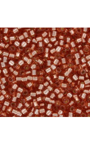 Miyuki delica Beads 11/0 - Duracoat silver lined dyed rose copper DB-2151